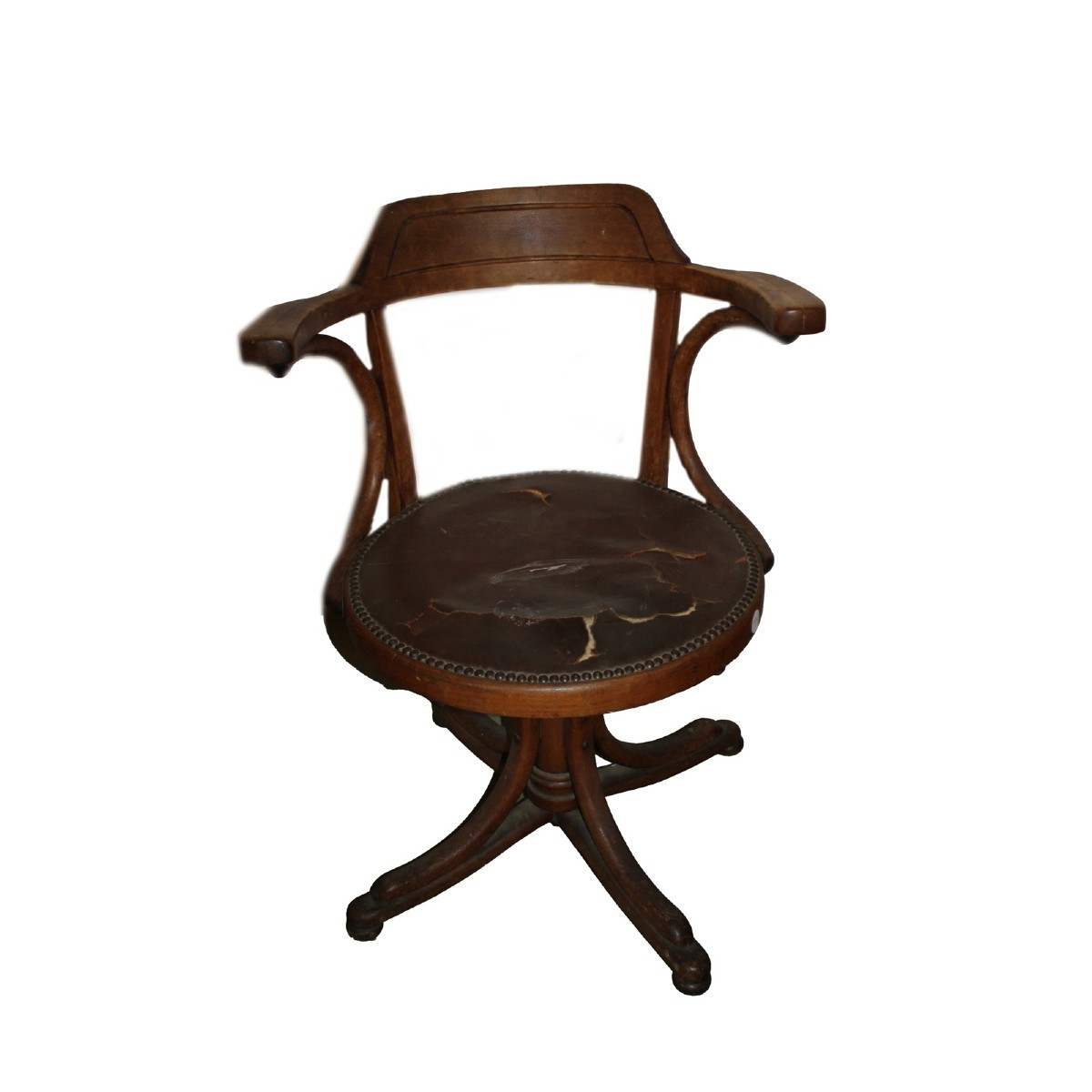 Poltrona Girevole da Scrivania Thonet di inizio 1900