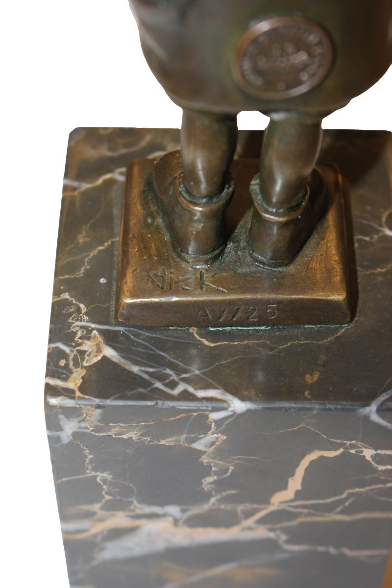 Piccola Scultura Parigina raffigurante Giovane Fanciullo XX secolo-photo-1