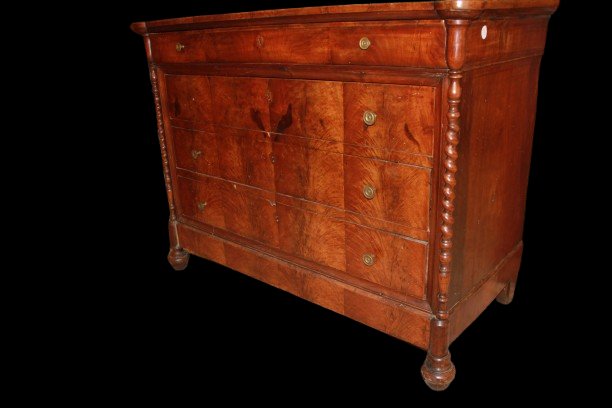 Cassettone Cappuccino Italiano di metà 1800 in Noce-photo-2