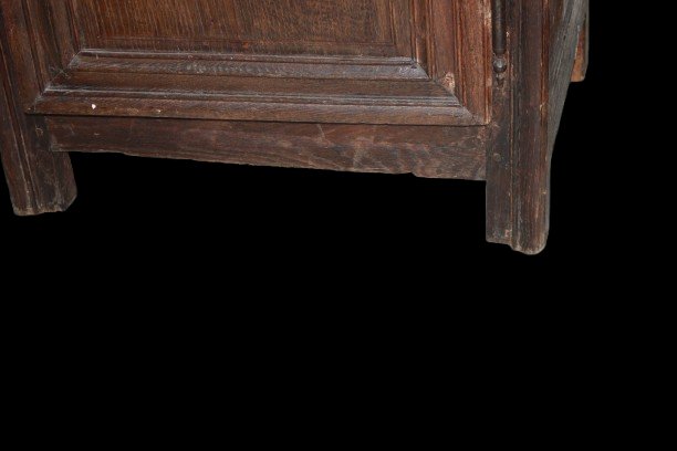 Stipo ad 1 Porta Francese di inizio 1800 in legno di Quercia-photo-4