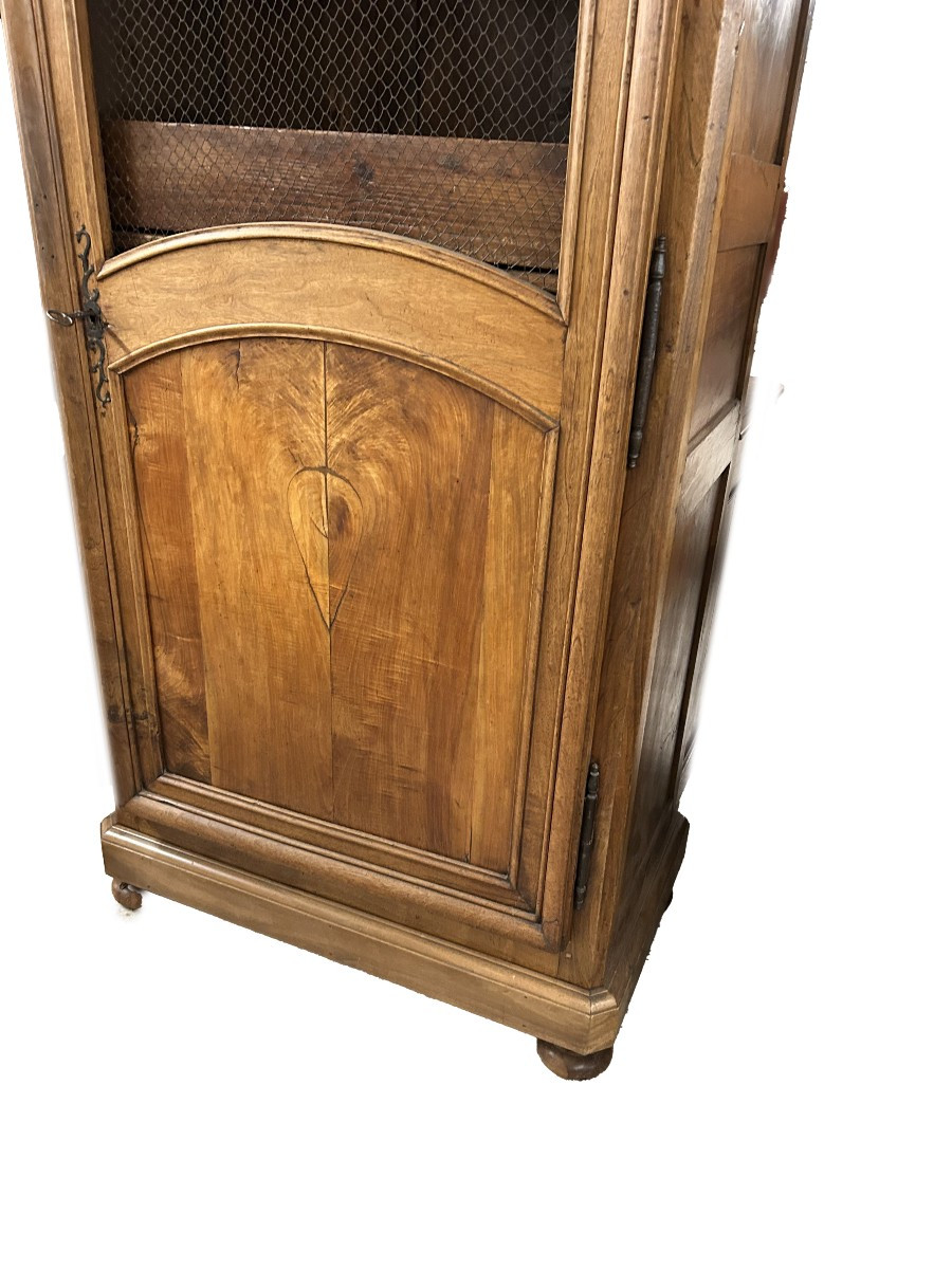 Grande Stipo ad 1 Porta Provenzale In Legno di Noce-photo-1