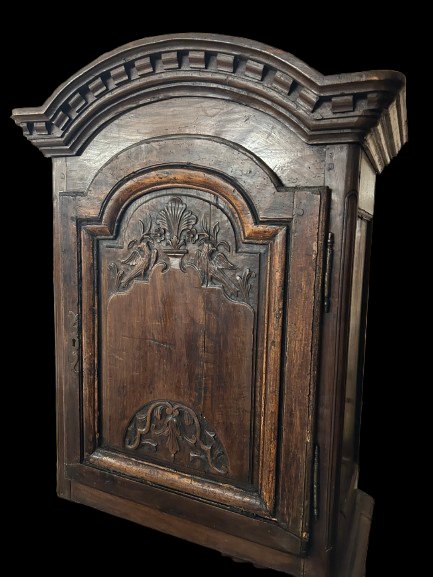 Coppia di Credenzini Alti Provenzale in Legno di Castagno XIX secolo-photo-3