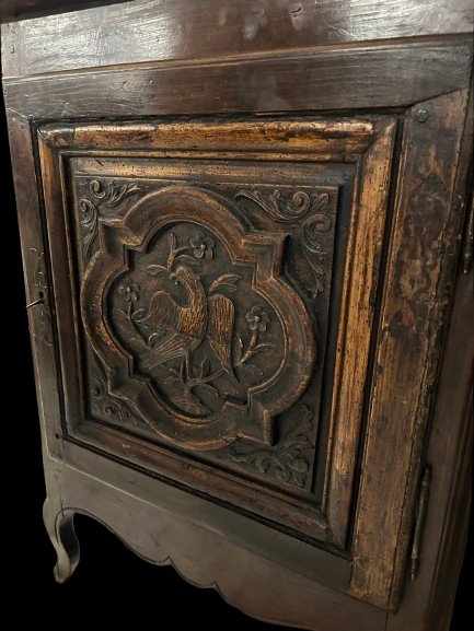 Coppia di Credenzini Alti Provenzale in Legno di Castagno XIX secolo-photo-4