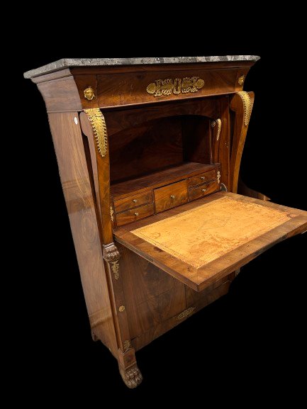 Prezioso Secretaire Francese Stile Impero del XIX secolo-photo-1