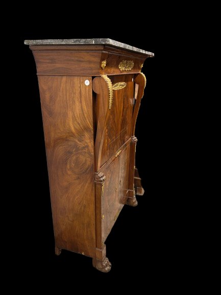 Prezioso Secretaire Francese Stile Impero del XIX secolo-photo-3