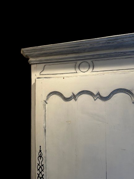 Stipo Laccato Bianco del 1800 ad un Anta-photo-2