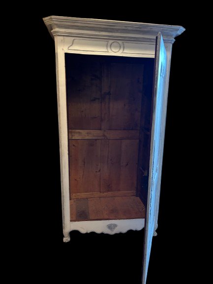 Stipo Laccato Bianco del 1800 ad un Anta-photo-4