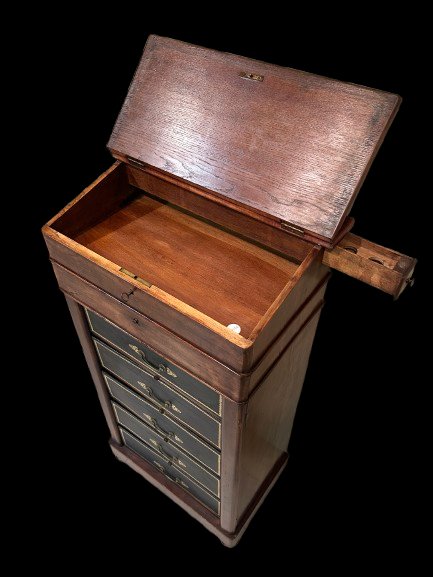 Cartonnier Francese In Legno di Mogano XIX secolo-photo-2