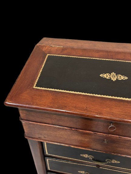 Cartonnier Francese In Legno di Mogano XIX secolo-photo-4