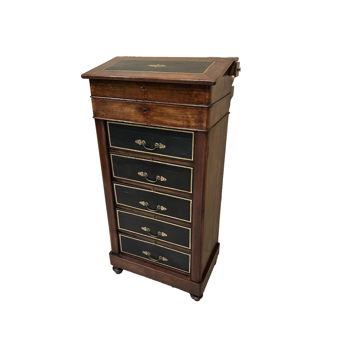 Cartonnier Francese In Legno di Mogano XIX secolo