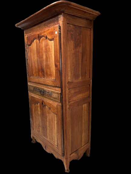 Stipo Francese a Due porte con Cassetto XIX secolo-photo-4