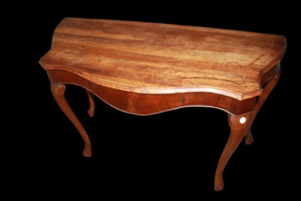 Grande Consolle Italiana Luigi Filippo in Legno di Noce-photo-4