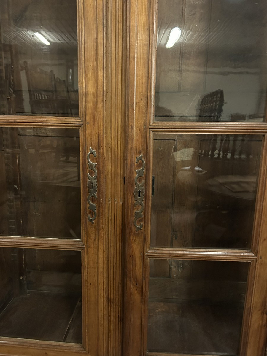 Libreria 3 porte Stile Provenzale in Legno di Rovere-photo-1