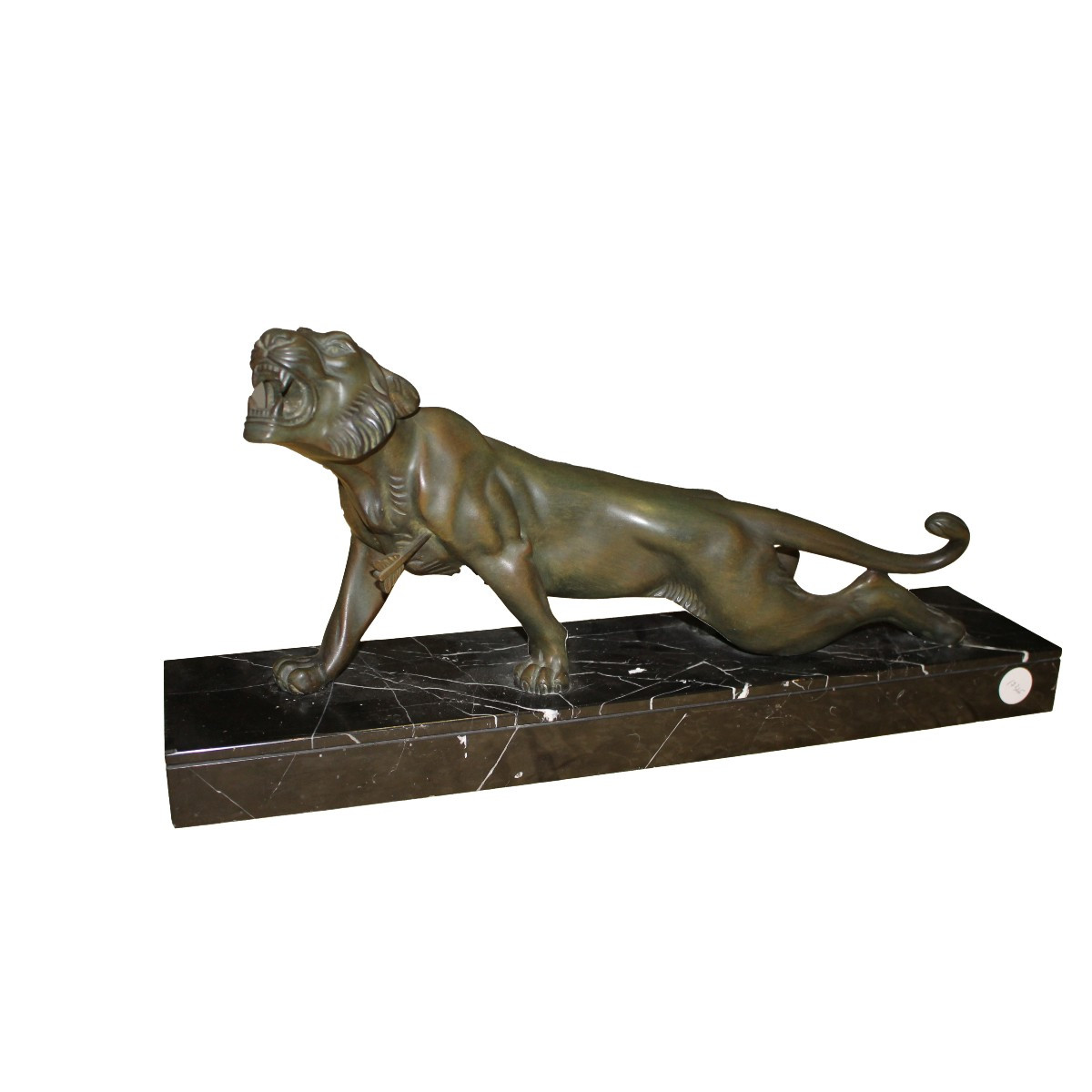 Scultura in bronzo Pantera Art Decò XX secolo