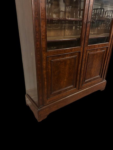 Grande Libreria Francese del 1800 a 2 Porte in Mogano stile Direttorio-photo-3