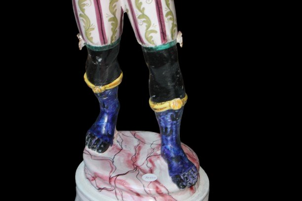 Coppia di Mori in Ceramica Italiani di inizio 1900 Elettrificati-photo-4