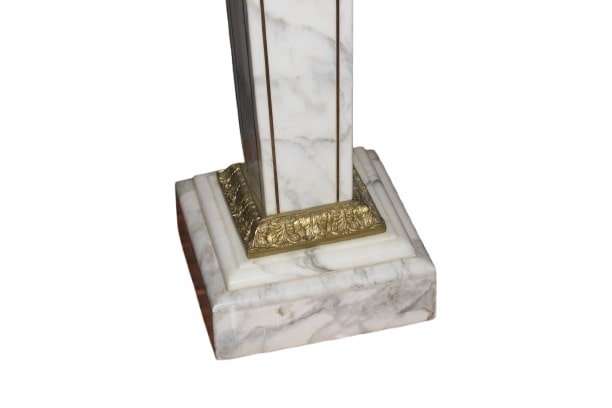 Coppia di Busti Romani del XX secolo Italiani in Marmo e Bronzo-photo-1