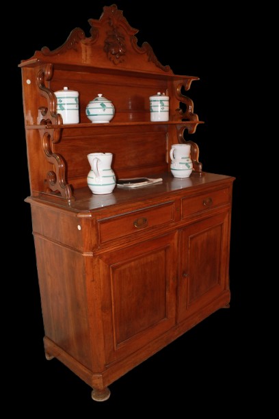 Bellissima Grande Credenza Piattaia Francese Stile Luigi Filippo XIX secolo-photo-1