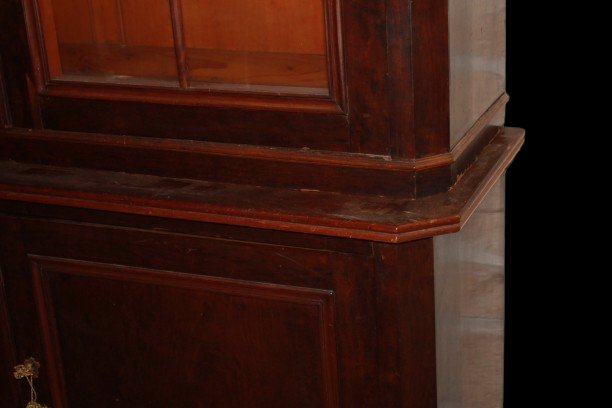 Libreria Bookcase Inglese di fine 1800 in Legno di Mogano-photo-3