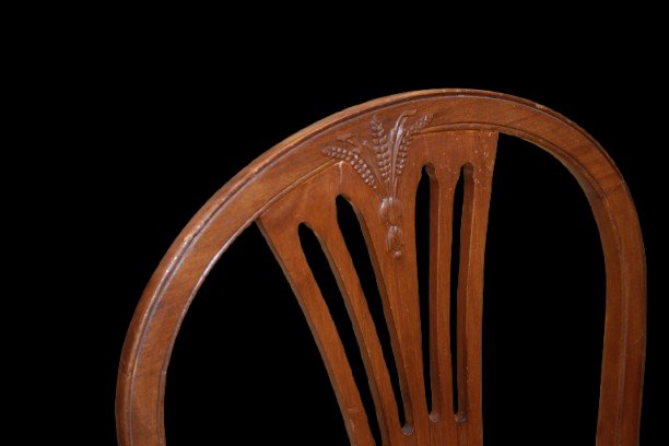 Gruppo di 4 sedie Francesi con Schienale a giorno-photo-3