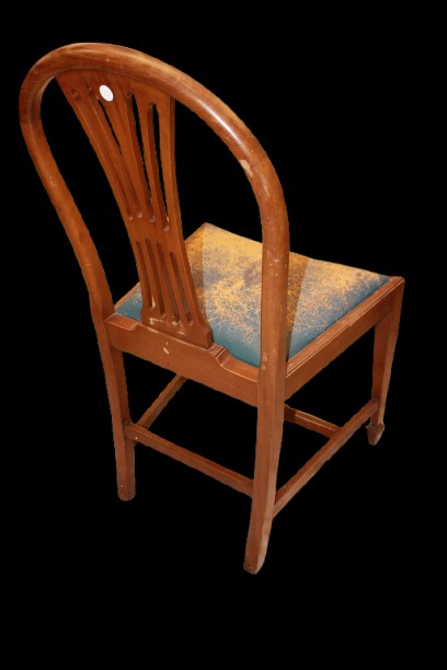 Gruppo di 4 sedie Francesi con Schienale a giorno-photo-1