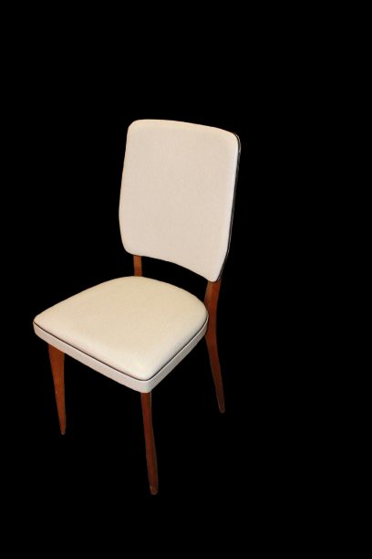 Gruppo di 6 sedie Modernariato anni 50 Bianche-photo-2