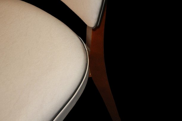 Gruppo di 6 sedie Modernariato anni 50 Bianche-photo-4