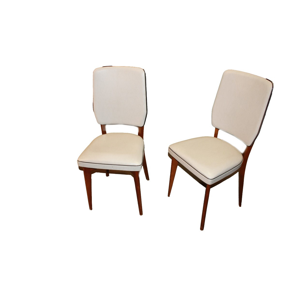 Gruppo di 6 sedie Modernariato anni 50 Bianche