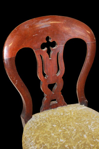 Gruppo di 4 sedie in Mogano Stile Regency inglesi-photo-4