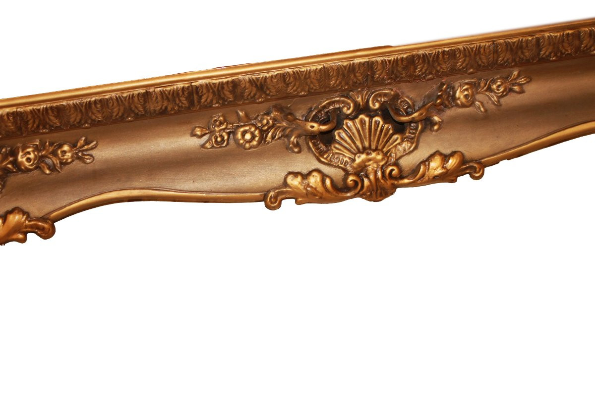Ricca Grande Cornice Francese del 1800 Dorata-photo-4
