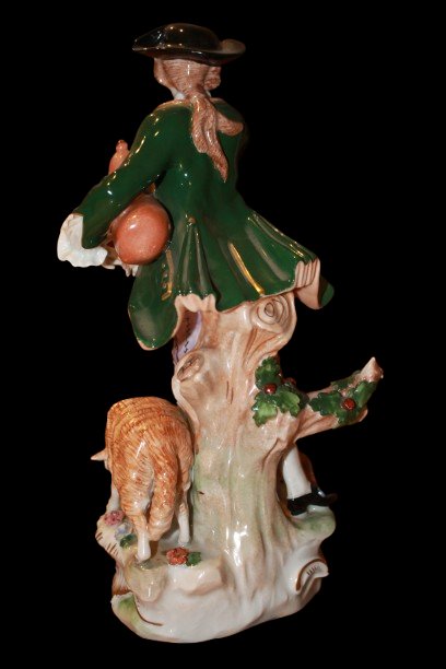 Coppia di figure di porcellana Tedesche Manifattura Meissen-photo-3