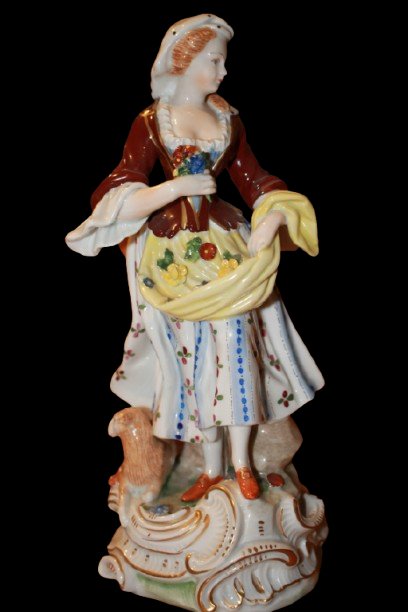 Coppia di figure di porcellana Tedesche Manifattura Meissen-photo-4