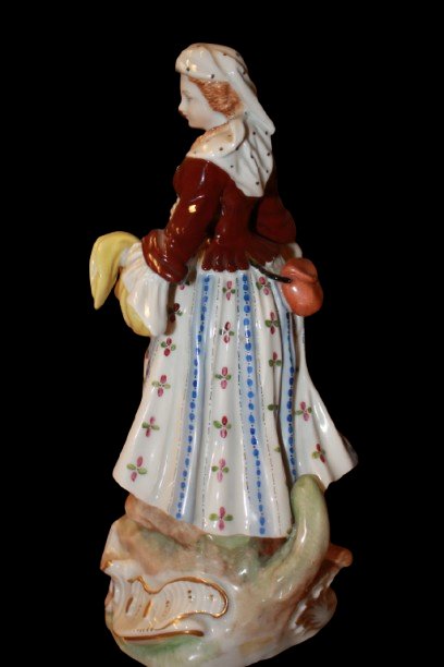 Coppia di figure di porcellana Tedesche Manifattura Meissen-photo-1