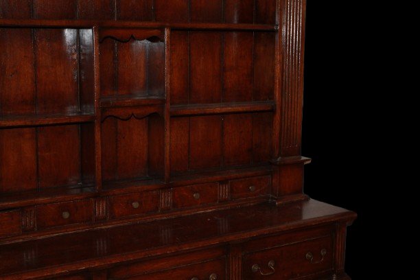 Grande Credenza Piattaia inglese di inizio 1800 in Rovere Scuro-photo-3