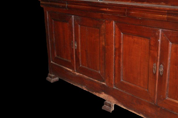 Grande Credenza Italiana Doppio Corpo a 8 Ante inizio 1800-photo-4
