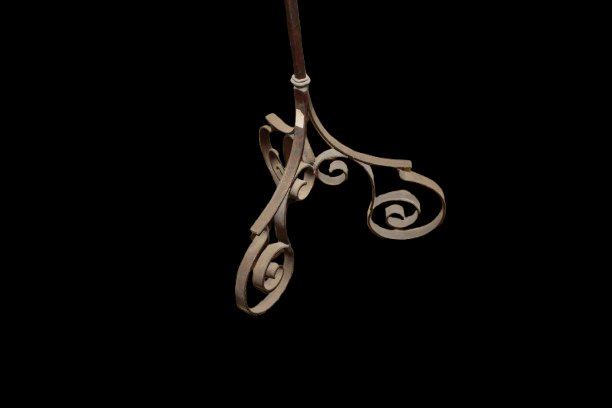 Torciere in ferro battuto stile Liberty XX secolo-photo-3