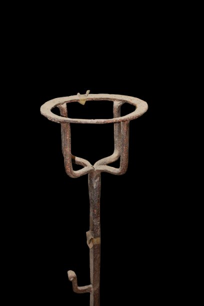 Coppia di Alari da Camino Italiani del 1700 in ferro battuto-photo-2