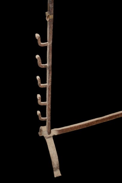 Coppia di Alari da Camino Italiani del 1700 in ferro battuto-photo-3