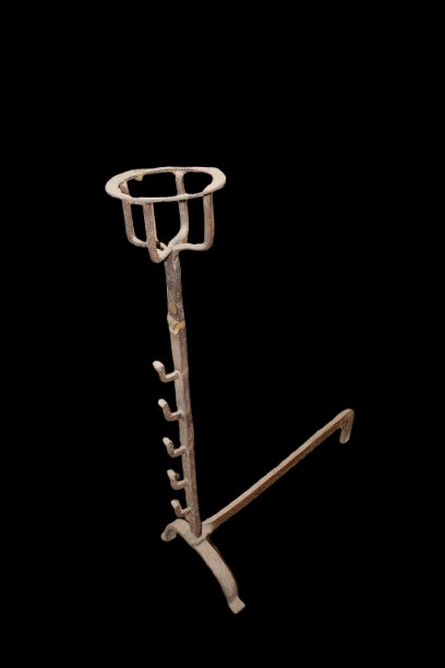 Coppia di Alari da Camino Italiani del 1700 in ferro battuto-photo-4