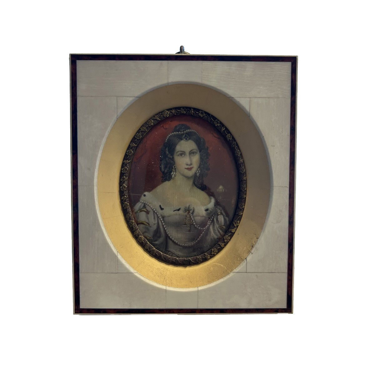 Dipinto su Miniatura raffigurante Dama XIX secolo