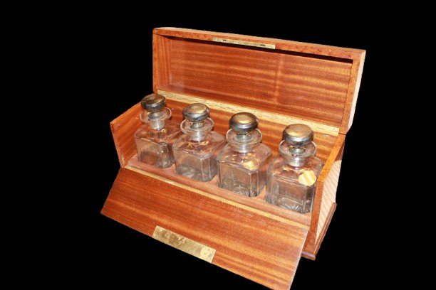 Scatola Porta Liquori Francese del XIX secolo in Noce Daniela stile Napoleone III-photo-2