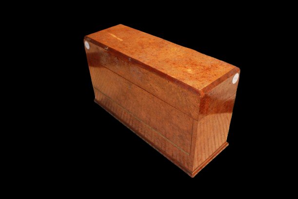 Scatola Porta Liquori Francese del XIX secolo in Noce Daniela stile Napoleone III-photo-4