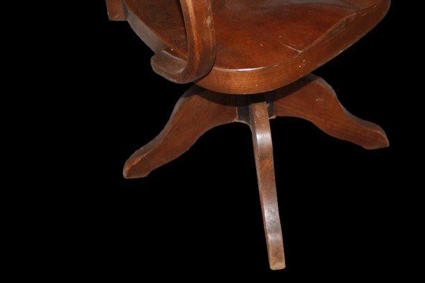 Poltrona Girevole da Scrivania di inizio 1900 Inglese-photo-3