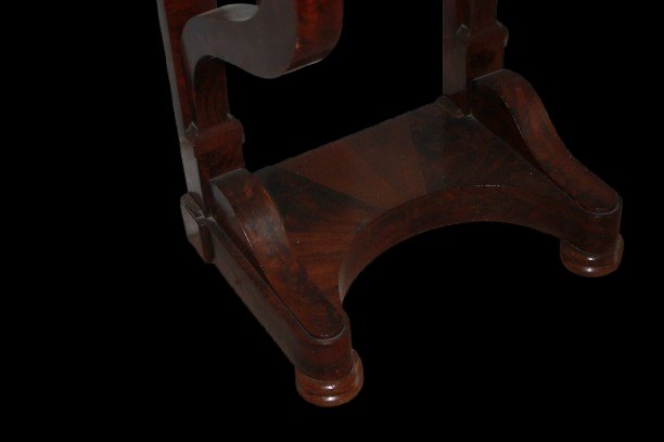 Piccola Consolle Impero con Piano in Marmo e Cassetto XIX secolo-photo-4