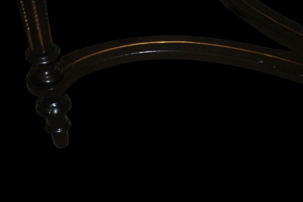 Tavolino con Alette stile Boulle in intarsio in Ottone XIX secolo-photo-1