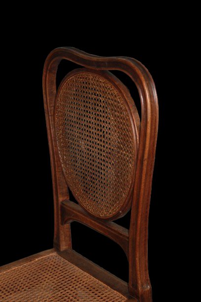 Gruppo di 4 sedie Thonet del XX Secolo in Paglia di Vienna-photo-3