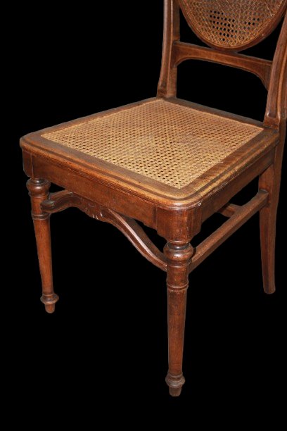 Gruppo di 4 sedie Thonet del XX Secolo in Paglia di Vienna-photo-4