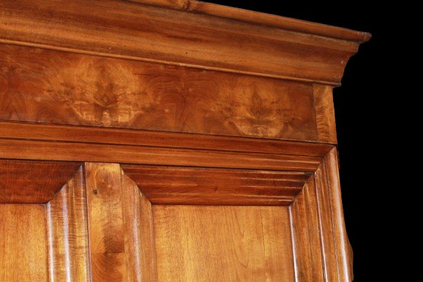 Armadio stile Luigi Filippo in legno di Noce XIX secolo-photo-2