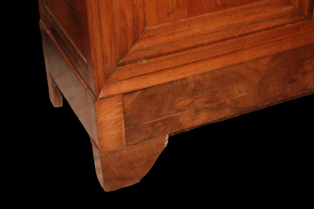 Armadio stile Luigi Filippo in legno di Noce XIX secolo-photo-3