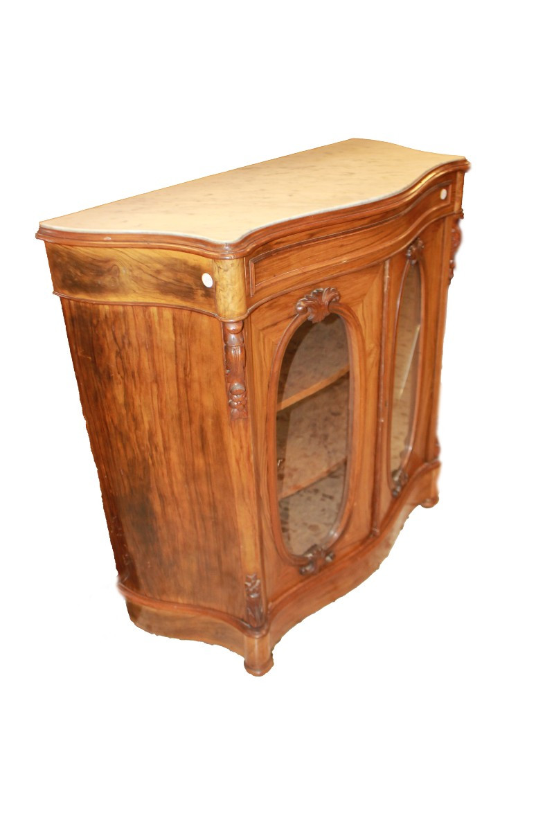 Piccola Vetrinetta Bassa Francese del 1800 Luigi Filippo-photo-1